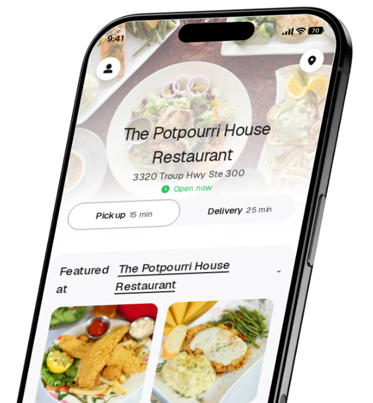 The Potpourri House Restaurant app preview